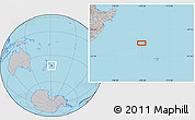 Gray Location Map of the area around 41° 51' 59" S, 178° 25' 30" W