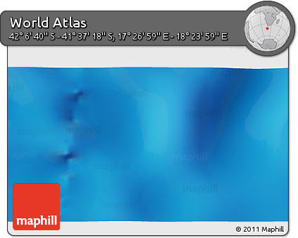 Physical 3D Map of the Area around 41° 51' 59" S, 17° 55' 29" E