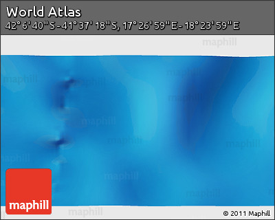 Physical 3D Map of the Area around 41° 51' 59" S, 17° 55' 29" E