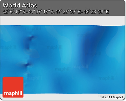 Physical 3D Map of the Area around 41° 51' 59" S, 17° 55' 29" E
