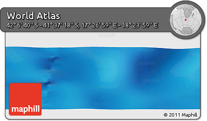 Physical Panoramic Map of the Area around 41° 51' 59" S, 17° 55' 29" E