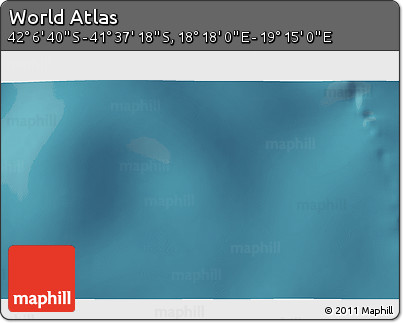 Satellite 3D Map of the Area around 41° 51' 59" S, 18° 46' 29" E