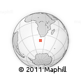 Outline Map of the Area around 41° 51' 59" S, 18° 46' 29" E, rectangular outline