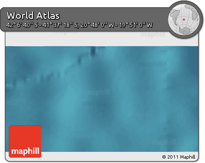 Satellite 3D Map of the Area around 41° 51' 59" S, 20° 19' 30" W