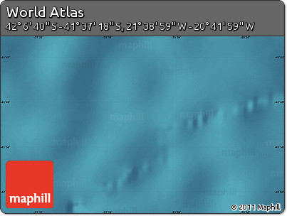 Satellite Map of the Area around 41° 51' 59" S, 21° 10' 29" W