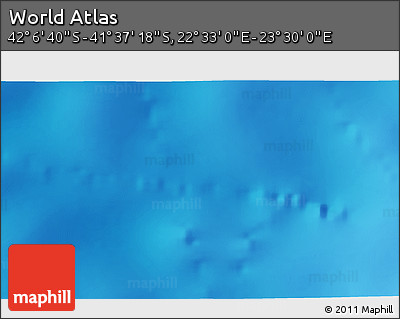 Physical 3D Map of the Area around 41° 51' 59" S, 23° 1' 29" E