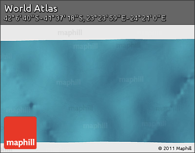 Satellite 3D Map of the Area around 41° 51' 59" S, 23° 52' 30" E