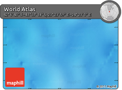 Physical Map of the Area around 41° 51' 59" S, 23° 52' 30" E
