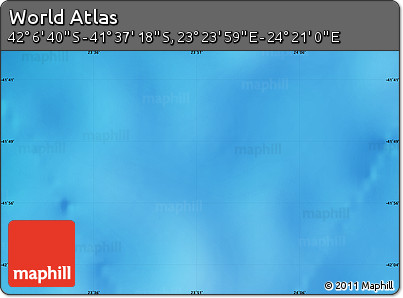 Physical Map of the Area around 41° 51' 59" S, 23° 52' 30" E