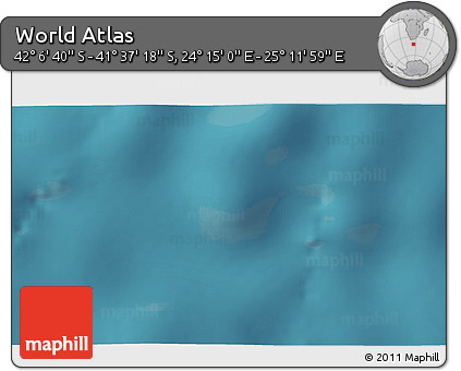 Satellite 3D Map of the Area around 41° 51' 59" S, 24° 43' 30" E