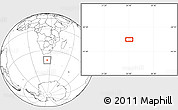 Blank Location Map of the area around 41° 51' 59" S, 24° 43' 30" E