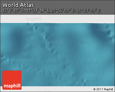 Satellite 3D Map of the Area around 41° 51' 59" S, 26° 25' 29" E