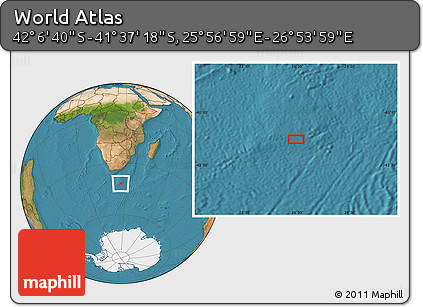 Satellite Location Map of the Area around 41° 51' 59" S, 26° 25' 29" E