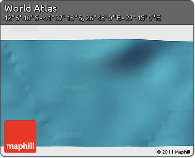 Satellite 3D Map of the Area around 41° 51' 59" S, 27° 16' 29" E
