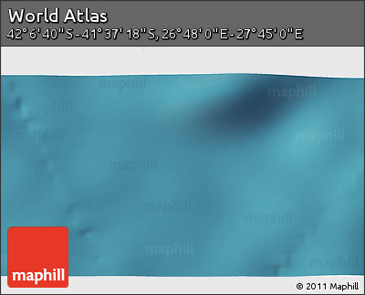 Satellite 3D Map of the Area around 41° 51' 59" S, 27° 16' 29" E