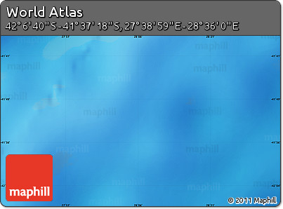 Physical Map of the Area around 41° 51' 59" S, 28° 7' 30" E
