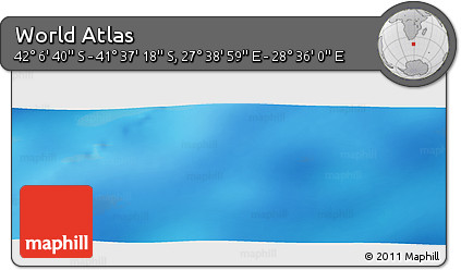 Physical Panoramic Map of the Area around 41° 51' 59" S, 28° 7' 30" E