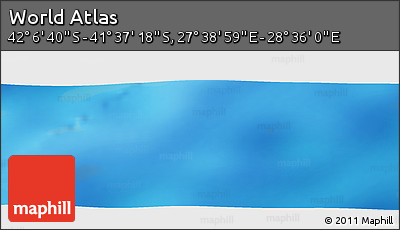 Physical Panoramic Map of the Area around 41° 51' 59" S, 28° 7' 30" E