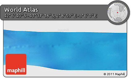 Physical Panoramic Map of the Area around 41° 51' 59" S, 2° 37' 30" E