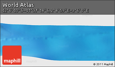 Physical Panoramic Map of the Area around 41° 51' 59" S, 2° 37' 30" E