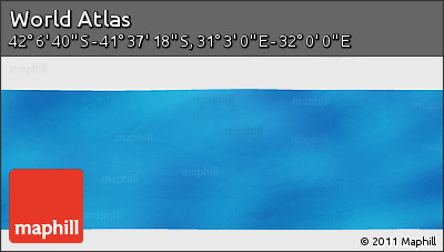 Physical Panoramic Map of the Area around 41° 51' 59" S, 31° 31' 29" E