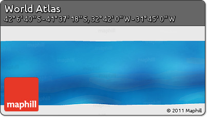Physical Panoramic Map of the Area around 41° 51' 59" S, 32° 13' 30" W