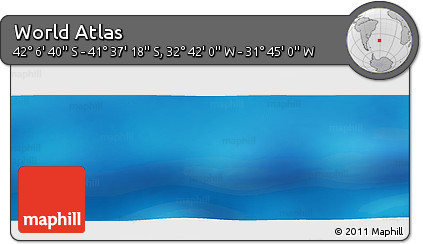 Shaded Relief Panoramic Map of the Area around 41° 51' 59" S, 32° 13' 30" W