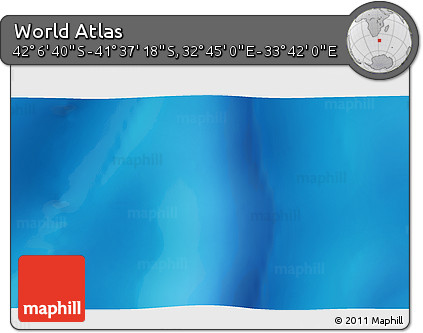 Physical 3D Map of the Area around 41° 51' 59" S, 33° 13' 30" E
