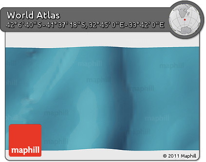 Satellite 3D Map of the Area around 41° 51' 59" S, 33° 13' 30" E
