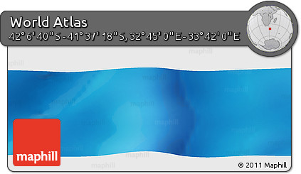 Physical Panoramic Map of the Area around 41° 51' 59" S, 33° 13' 30" E