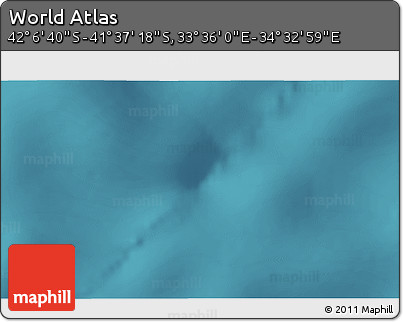 Satellite 3D Map of the Area around 41° 51' 59" S, 34° 4' 30" E