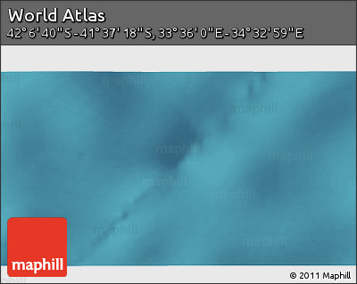 Satellite 3D Map of the Area around 41° 51' 59" S, 34° 4' 30" E