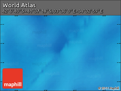 Physical Map of the Area around 41° 51' 59" S, 34° 4' 30" E