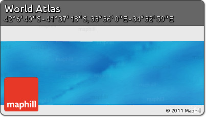 Physical Panoramic Map of the Area around 41° 51' 59" S, 34° 4' 30" E