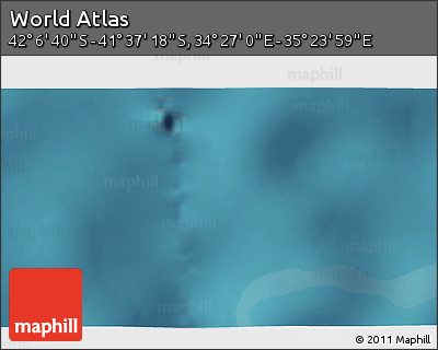 Satellite 3D Map of the Area around 41° 51' 59" S, 34° 55' 29" E