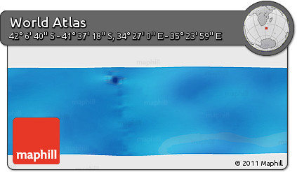 Physical Panoramic Map of the Area around 41° 51' 59" S, 34° 55' 29" E