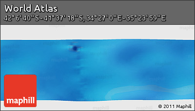 Physical Panoramic Map of the Area around 41° 51' 59" S, 34° 55' 29" E