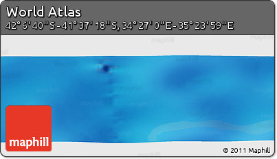 Physical Panoramic Map of the Area around 41° 51' 59" S, 34° 55' 29" E