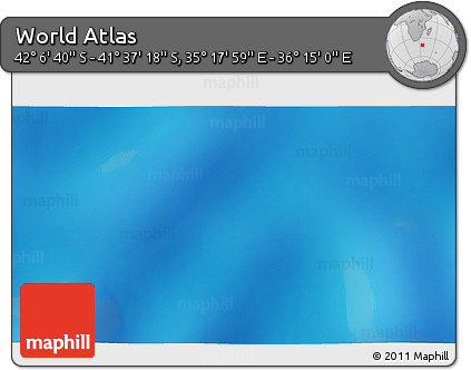 Physical 3D Map of the Area around 41° 51' 59" S, 35° 46' 29" E