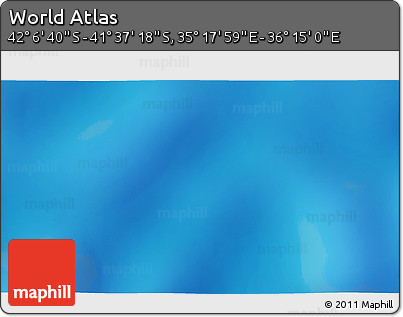 Physical 3D Map of the Area around 41° 51' 59" S, 35° 46' 29" E
