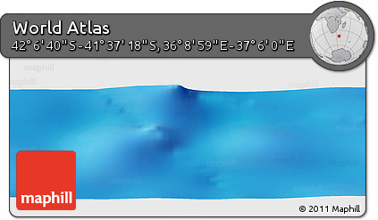 Physical Panoramic Map of the Area around 41° 51' 59" S, 36° 37' 30" E