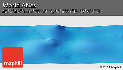 Physical Panoramic Map of the Area around 41° 51' 59" S, 36° 37' 30" E