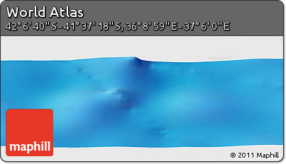 Physical Panoramic Map of the Area around 41° 51' 59" S, 36° 37' 30" E