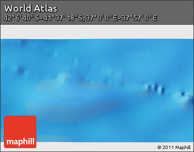 Physical 3D Map of the Area around 41° 51' 59" S, 37° 28' 30" E