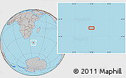 Gray Location Map of the area around 41° 51' 59" S, 37° 28' 30" E