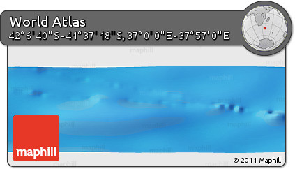 Physical Panoramic Map of the Area around 41° 51' 59" S, 37° 28' 30" E