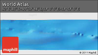 Physical Panoramic Map of the Area around 41° 51' 59" S, 37° 28' 30" E