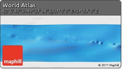 Physical Panoramic Map of the Area around 41° 51' 59" S, 37° 28' 30" E