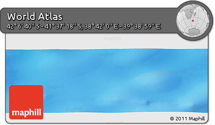 Physical Panoramic Map of the Area around 41° 51' 59" S, 39° 10' 29" E
