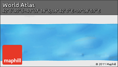 Physical Panoramic Map of the Area around 41° 51' 59" S, 39° 10' 29" E